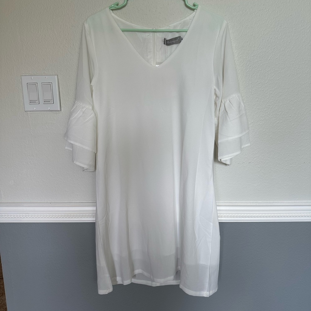 White bridal shower dress